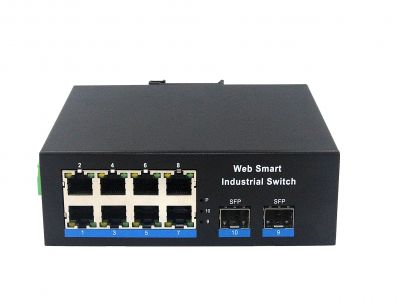 鋼合金工業(yè)級WEB管理型千兆2光8電SFP 鋼合金工業(yè)級WEB管理型千兆2光8電SFP
